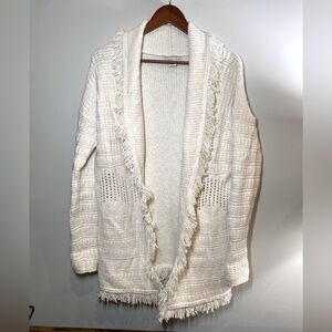 NEW Sincerely Jules heavy weight open front cable knit long cardigan size M